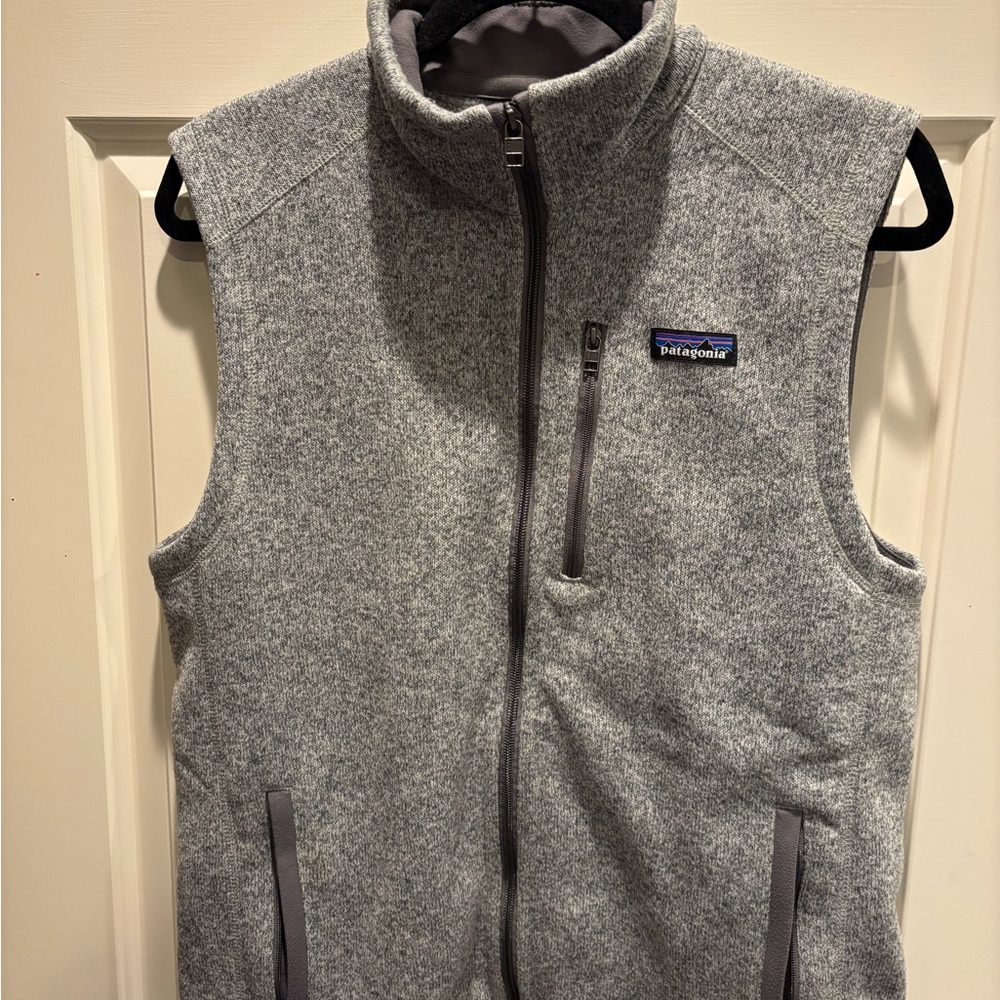 Patagonia Charcoal and Heather Gray Fleece Vest